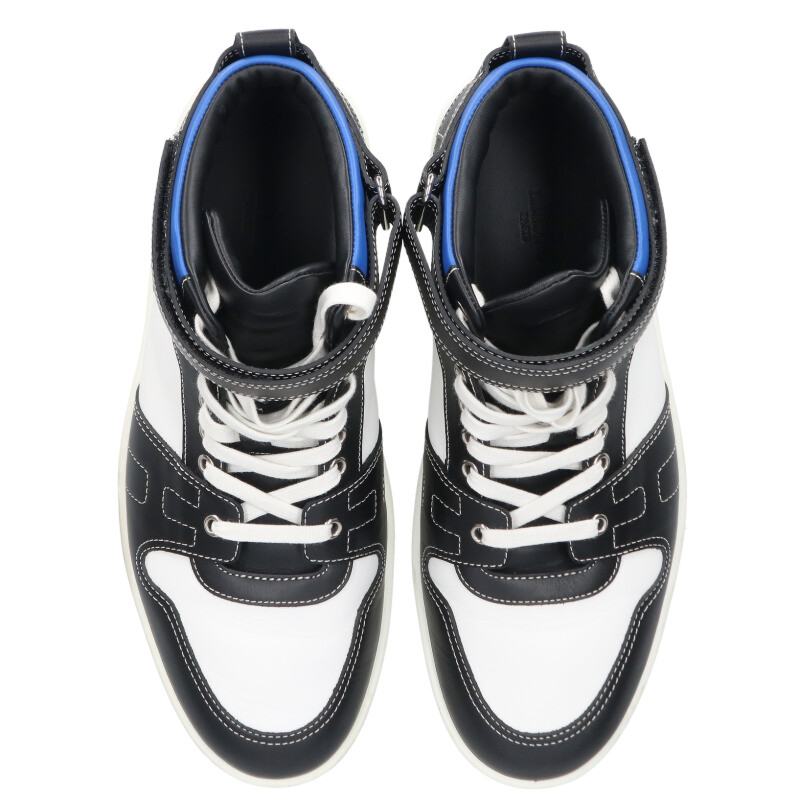 HERMES Freestyle Leather High-Top Sneakers Multi Size 9
