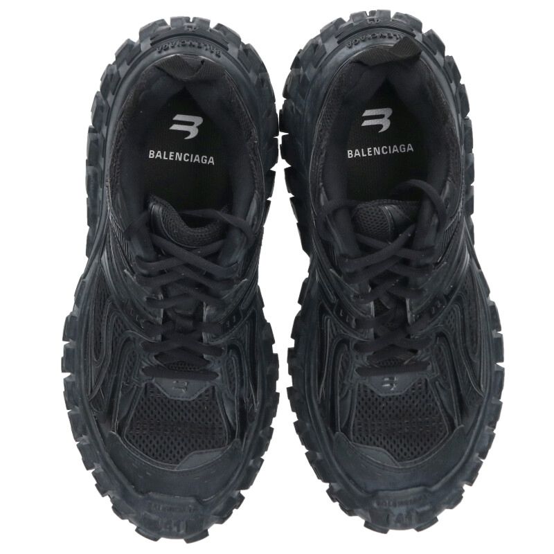 BALENCIAGA BOUNCER Chunky Sole Sneakers Black Size 7.5