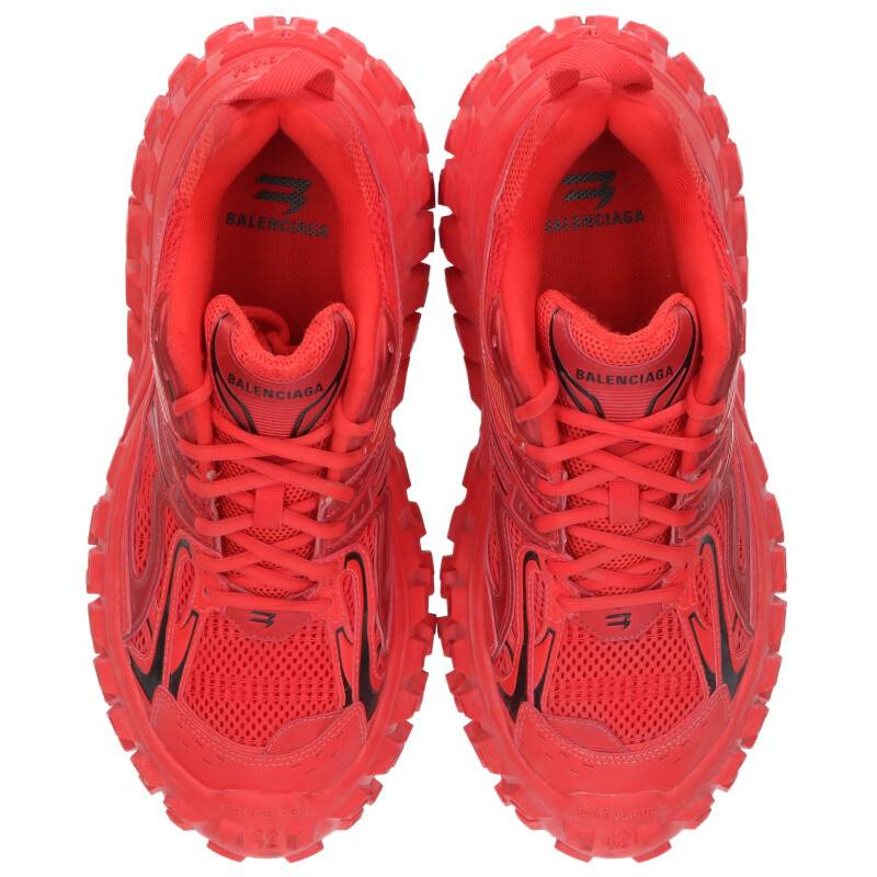 BALENCIAGA Bouncer Chunky Sole Sneakers Red Size 8.5