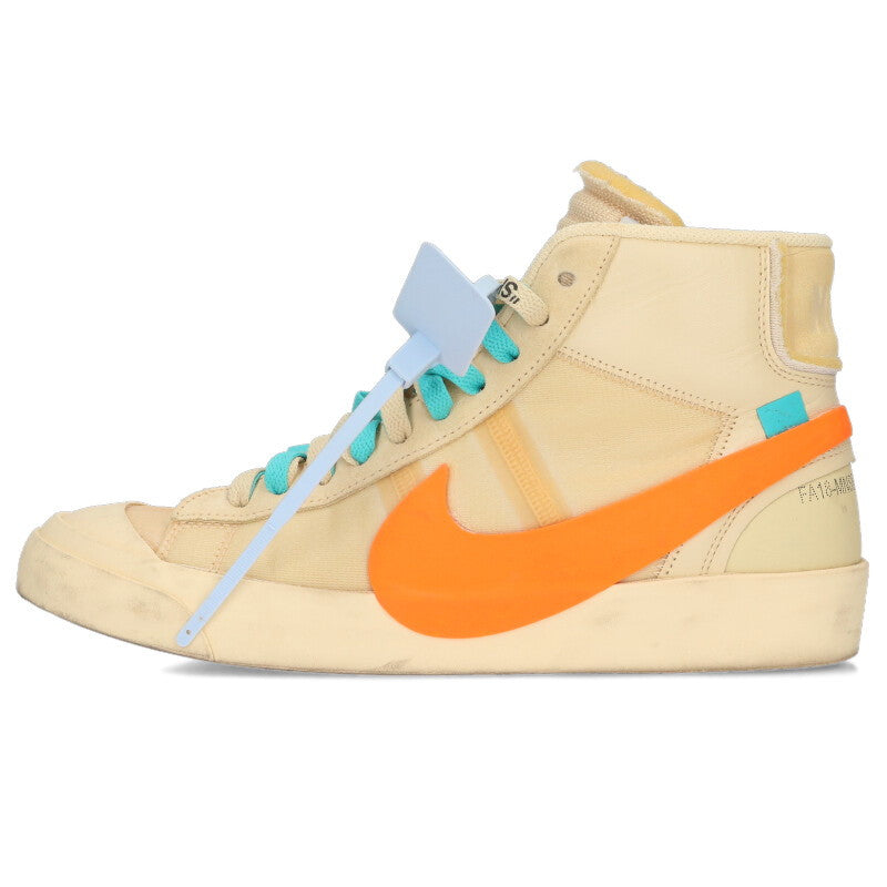 NIKE OFF-WHITE Blazer Mid Halloween Sneakers Orange Size 8