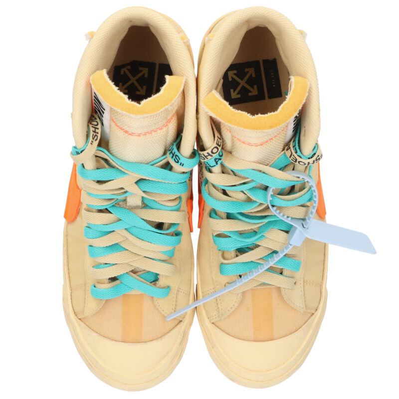 NIKE OFF-WHITE Blazer Mid Halloween Sneakers Orange Size 8