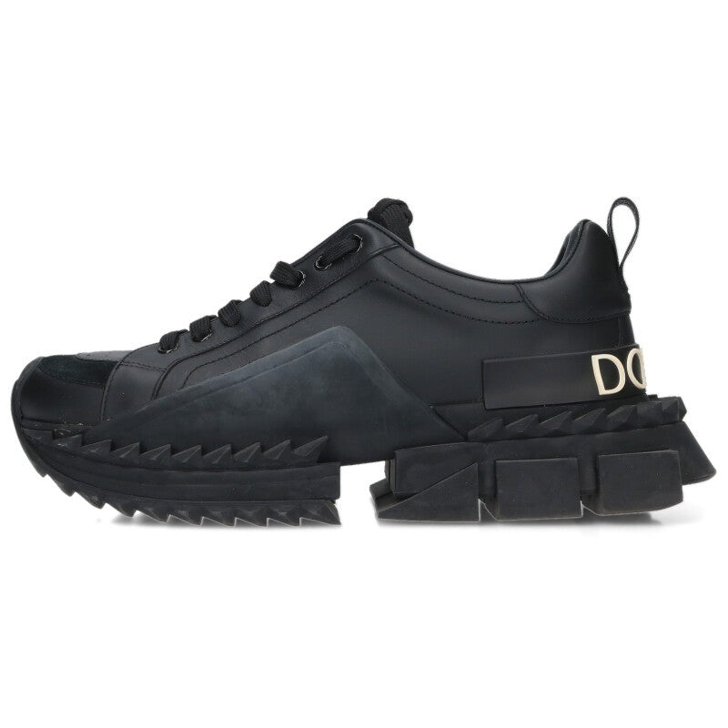DOLCE & GABBANA Super King Lace-Up Leather Sneakers Size 8