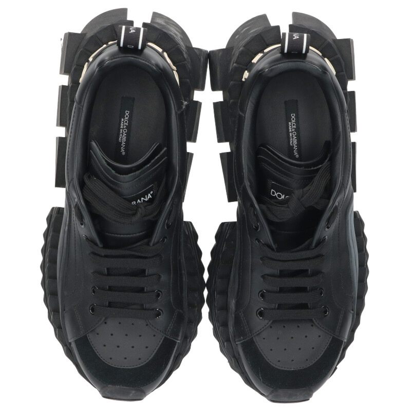 DOLCE & GABBANA Super King Lace-Up Leather Sneakers Size 8