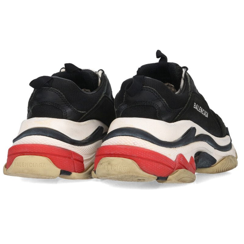 BALENCIAGA Triple S Sneakers Black Red Size EU 40