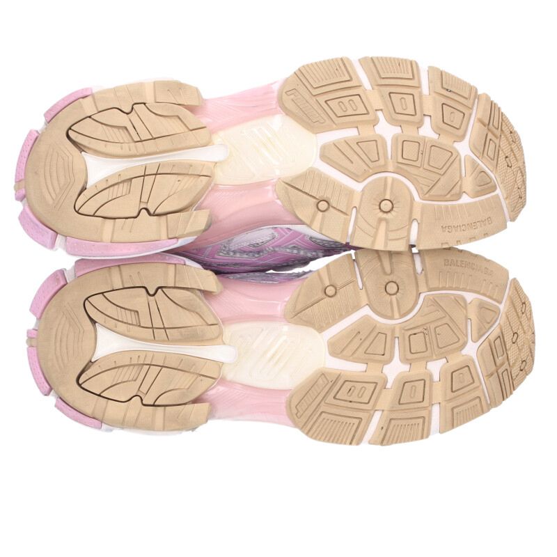 BALENCIAGA Runner Sneakers White Pink Size EU 42