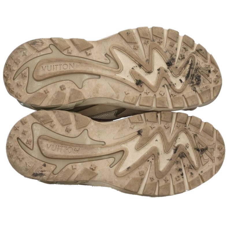 LOUISVUITTON Tatic Line Low-Top Sneakers Beige Size 6.5