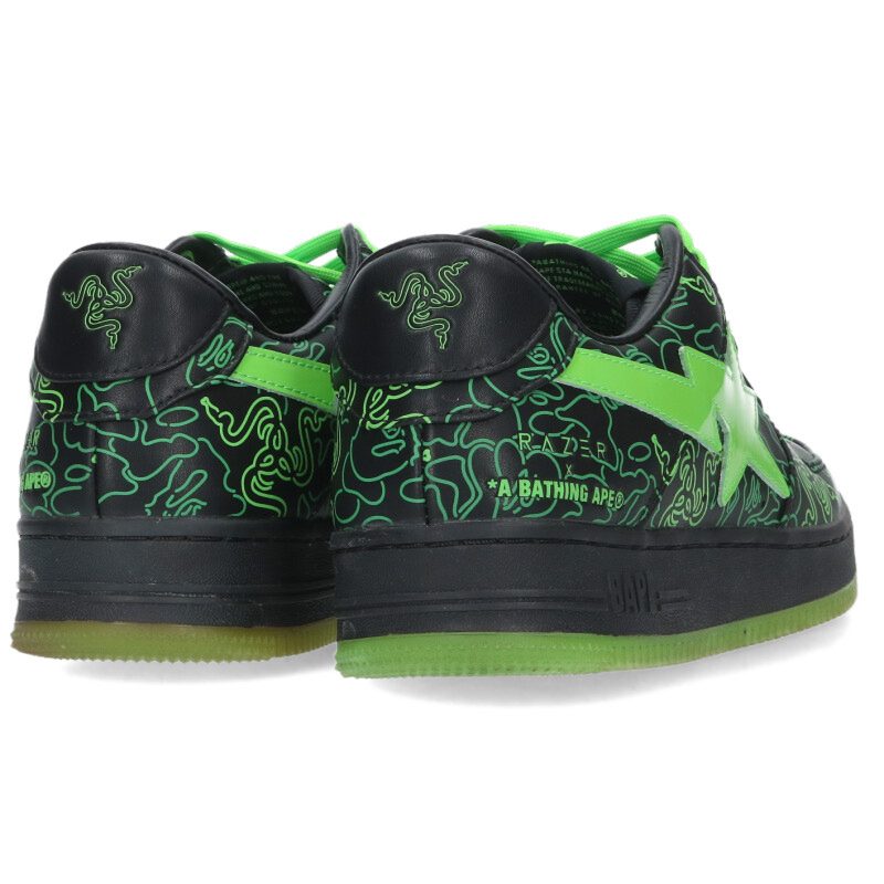 A BATHING APE RAZER NEON CAMO BAPE STA Sneakers Size 9.5