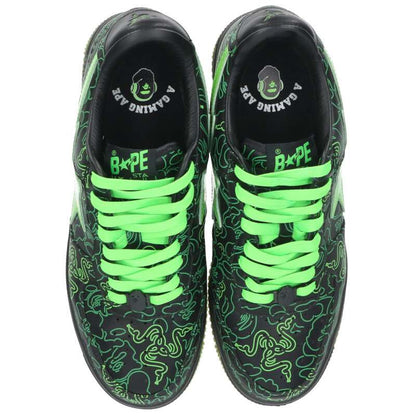 A BATHING APE RAZER NEON CAMO BAPE STA Sneakers Size 9.5