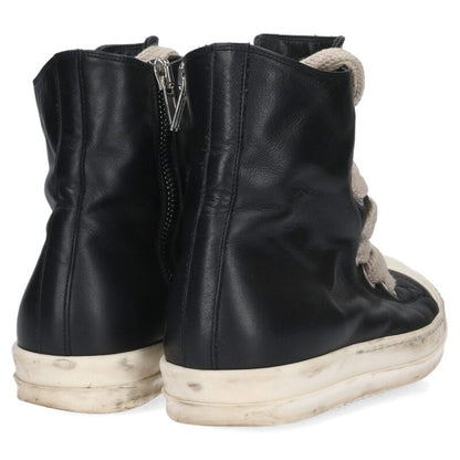 Rick Owens JUMBO LACE SNEAKS Leather Hi-Top Black Size 8.5