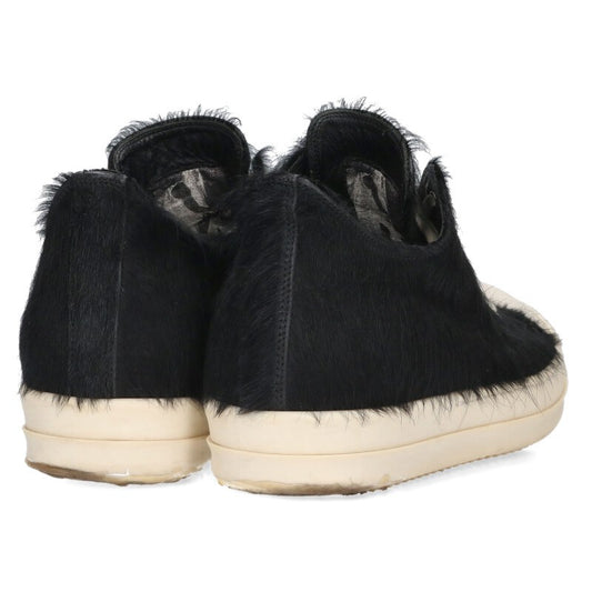 Rick Owens RAMONES LOW Fur Leather Sneakers Multi Size 8.5