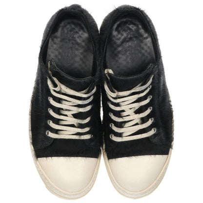 Rick Owens RAMONES LOW Fur Leather Sneakers Multi Size 8.5