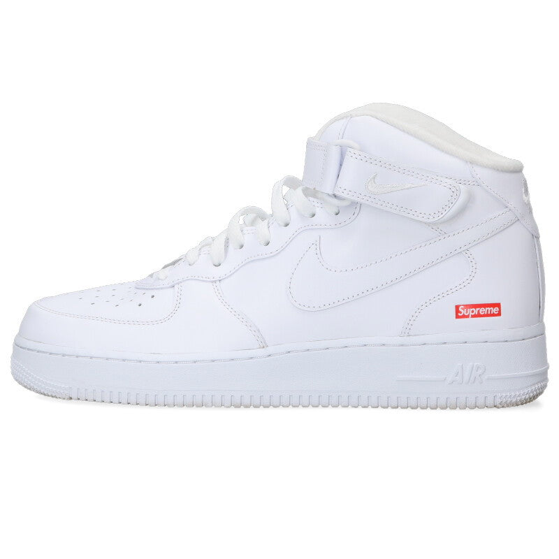 SUPREME x NIKE Air Force 1 Mid White Red Size 11