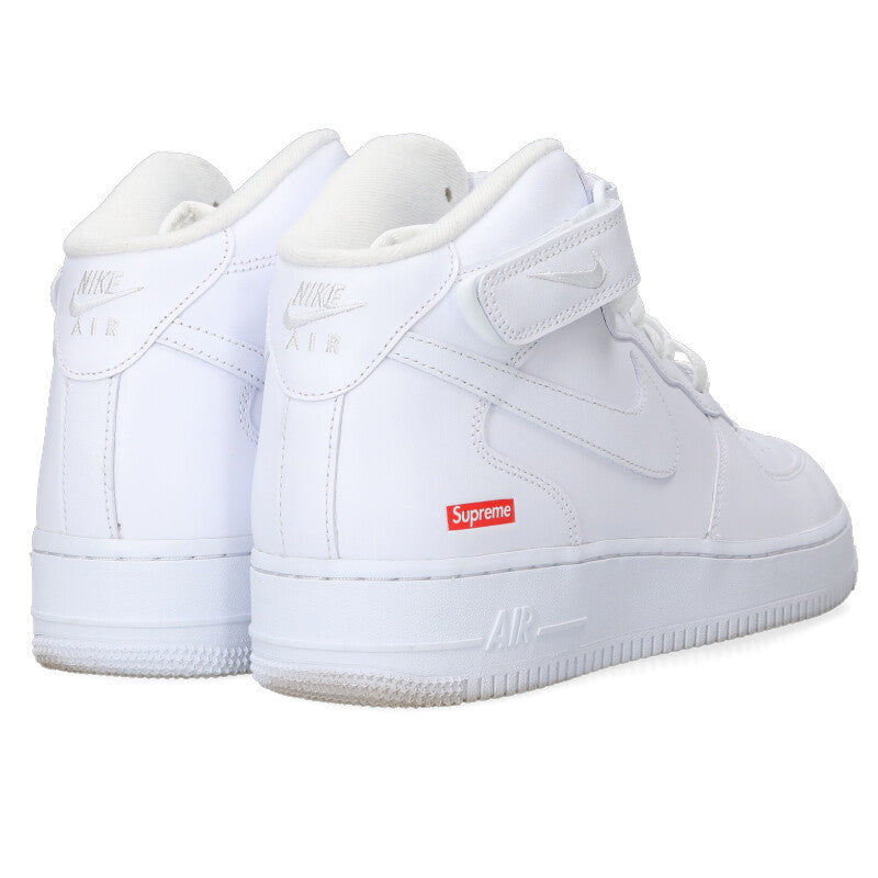 SUPREME x NIKE Air Force 1 Mid White Red Size 11