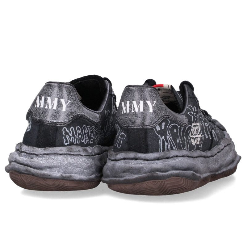 MIHARAYASUHIRO Blakey Print Low Top Sneakers Black Size EU 42