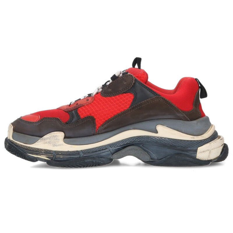 BALENCIAGA Triple S Sneakers Red Black Size EU 44