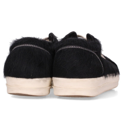 Rick Owens VINTAGE SNEAKS Fur Sneakers Black White Size 6.5