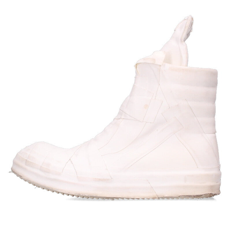 Rick Owens GEOBASKET Taped High-Top Sneakers White Size 7.5