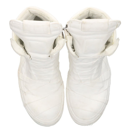 Rick Owens GEOBASKET Taped High-Top Sneakers White Size 7.5