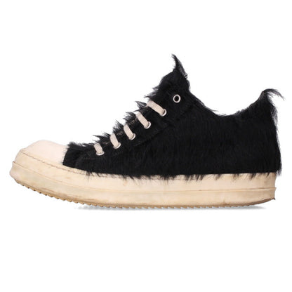 Rick Owens RAMONES LOW Fur Low Top Black/White Size 8.5