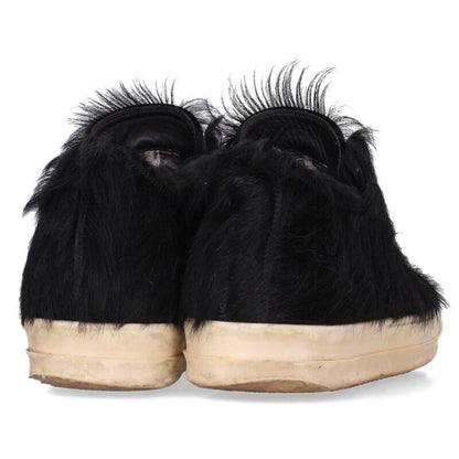 Rick Owens RAMONES LOW Fur Low Top Black/White Size 8.5