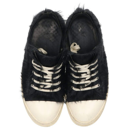 Rick Owens RAMONES LOW Fur Low Top Black/White Size 8.5