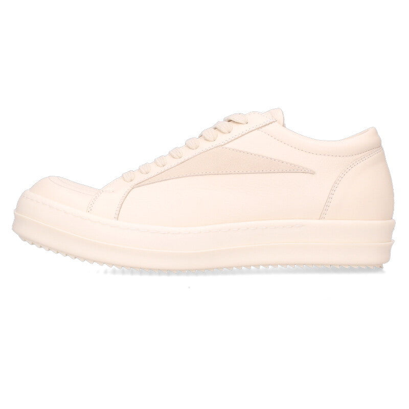 Rick Owens VINTAGE SNEAKS Leather Low Top White Size 6.5