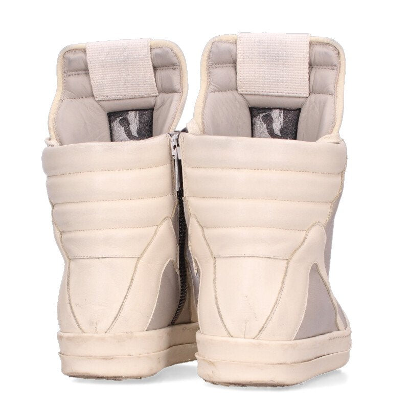 Rick Owens GEOBASKET Leather High Top Grey/White Size 6.5