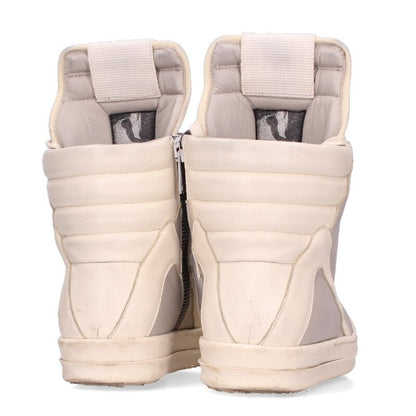 Rick Owens GEOBASKET Leather High Top Grey/White Size 6.5