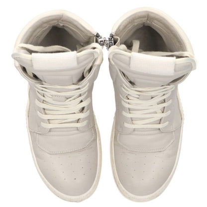 Rick Owens GEOBASKET Leather High Top Grey/White Size 6.5