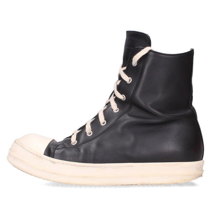 Rick Owens RAMONES Leather High Top Black/White Size 10