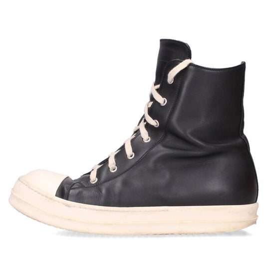 Rick Owens RAMONES Leather High Top Black/White Size 10
