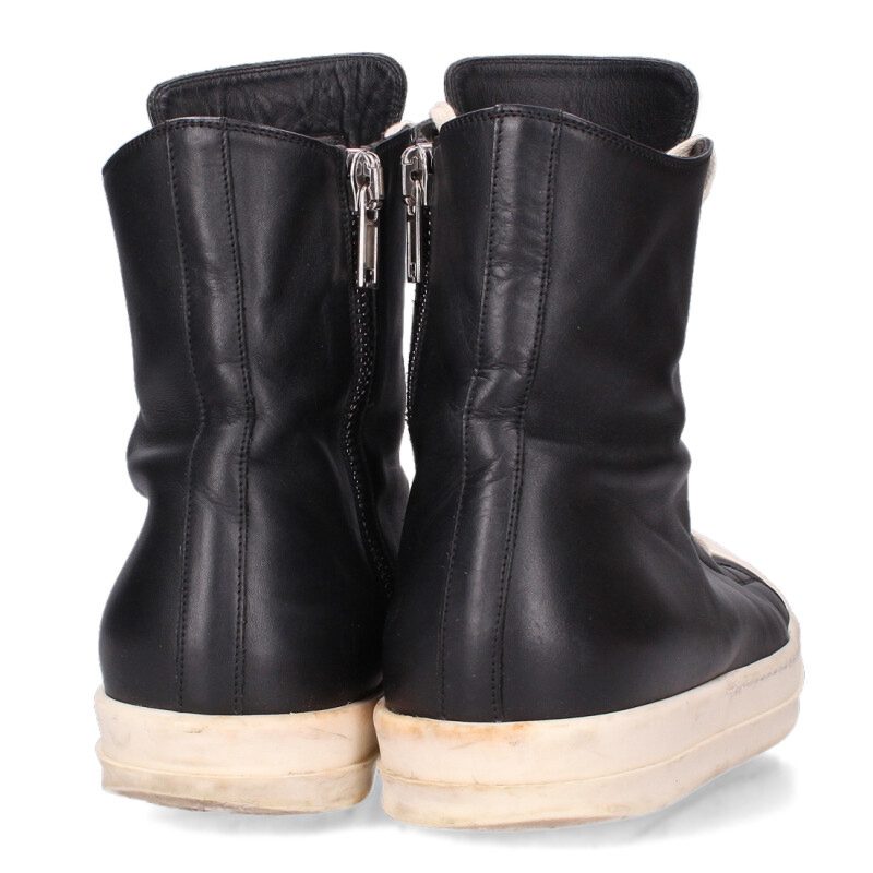 Rick Owens RAMONES Leather High Top Black/White Size 10