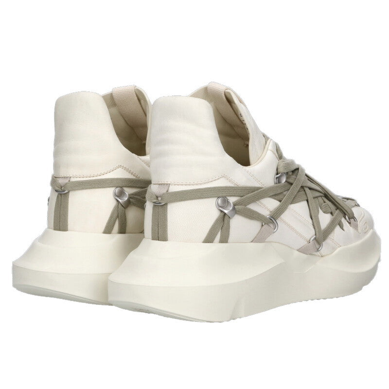 Rick Owens MEGALACE GETH RUNNER Sneakers White/Gray Size 7.5