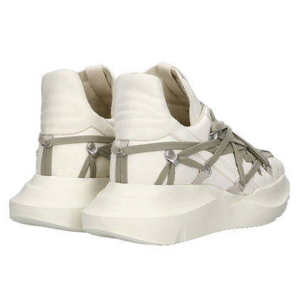 Rick Owens MEGALACE GETH RUNNER Sneakers White/Gray Size 7.5