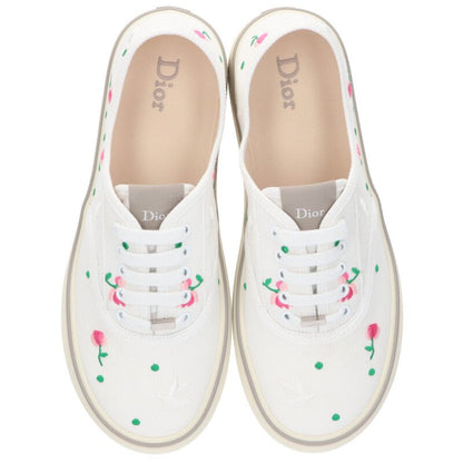 DIOR SS26 3SN348ACJ Rose Embroidered Low Sneakers Size 8.5