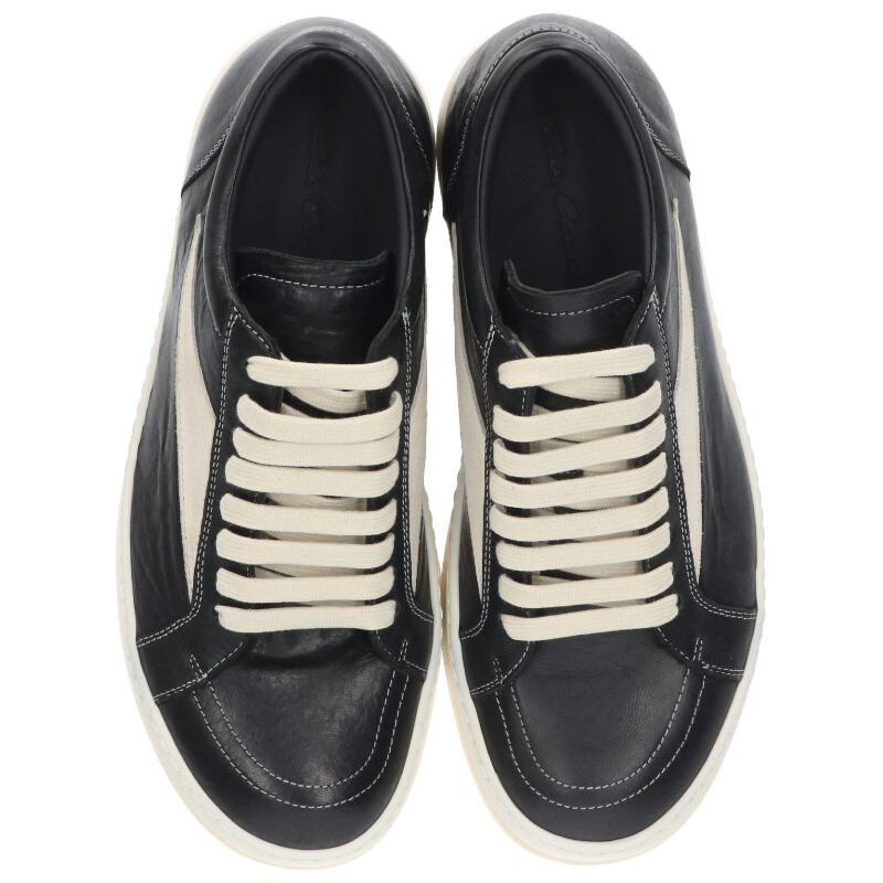 Rick Owens 26SS Vintage Sneakers Black/White Size 6.5