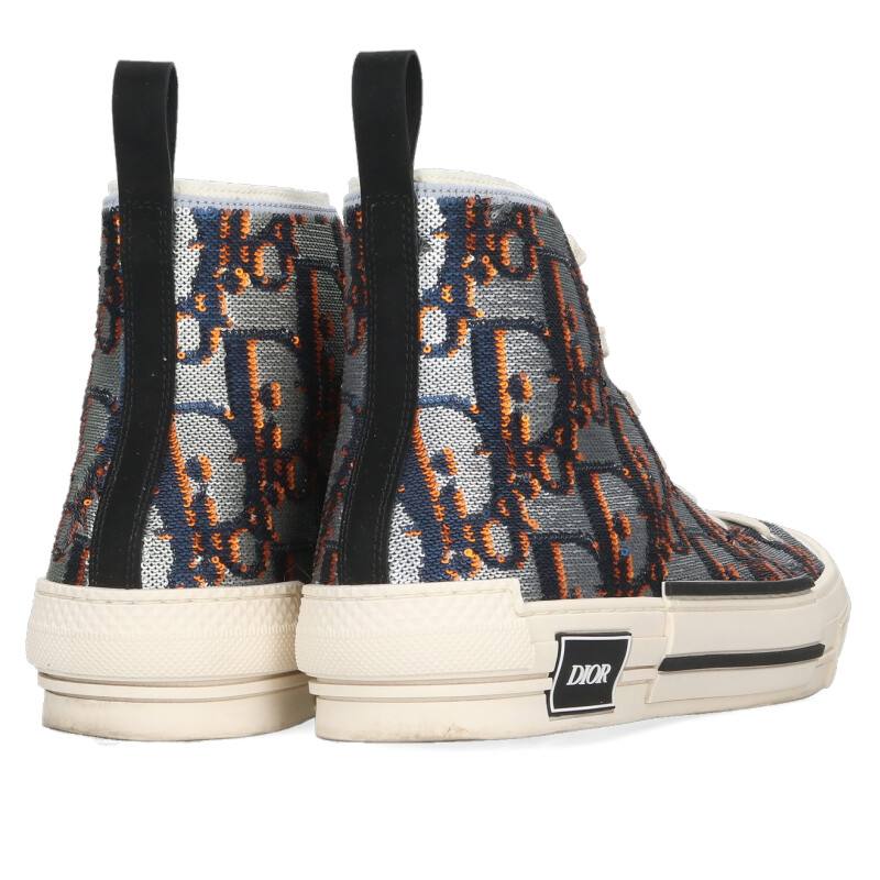DIOR B23 Sequin Oblique High-Top Sneakers Multi Size 9.5