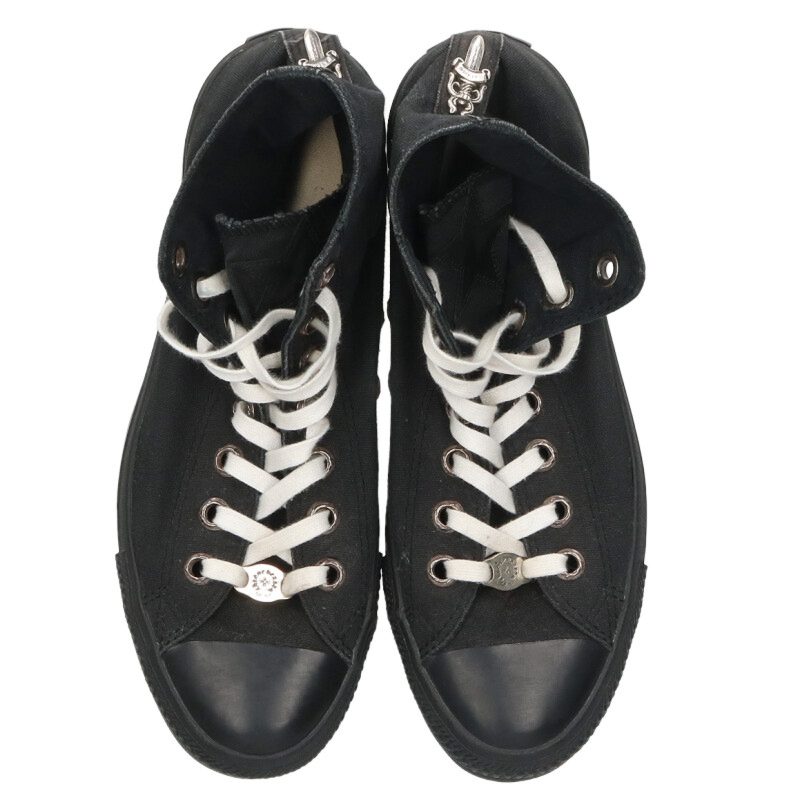 Chrome Hearts CH CONVERSE CANVAS Silver High Top Size 9