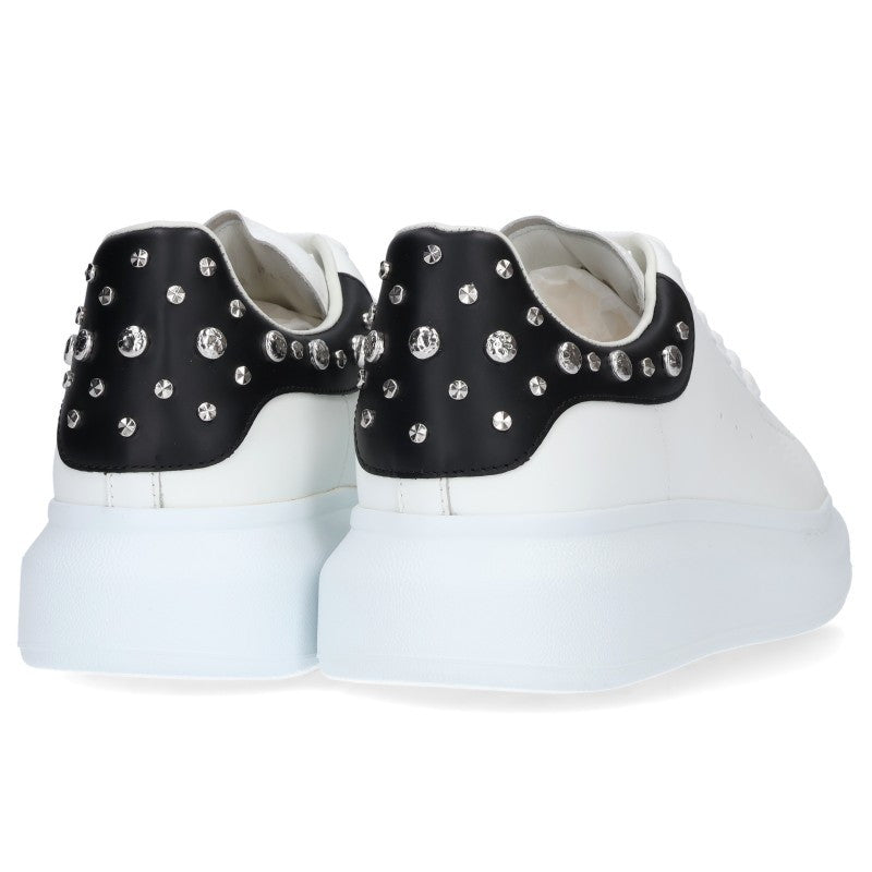 Alexander McQUEEN Studs Low-Cut Sneakers White Size 7.5