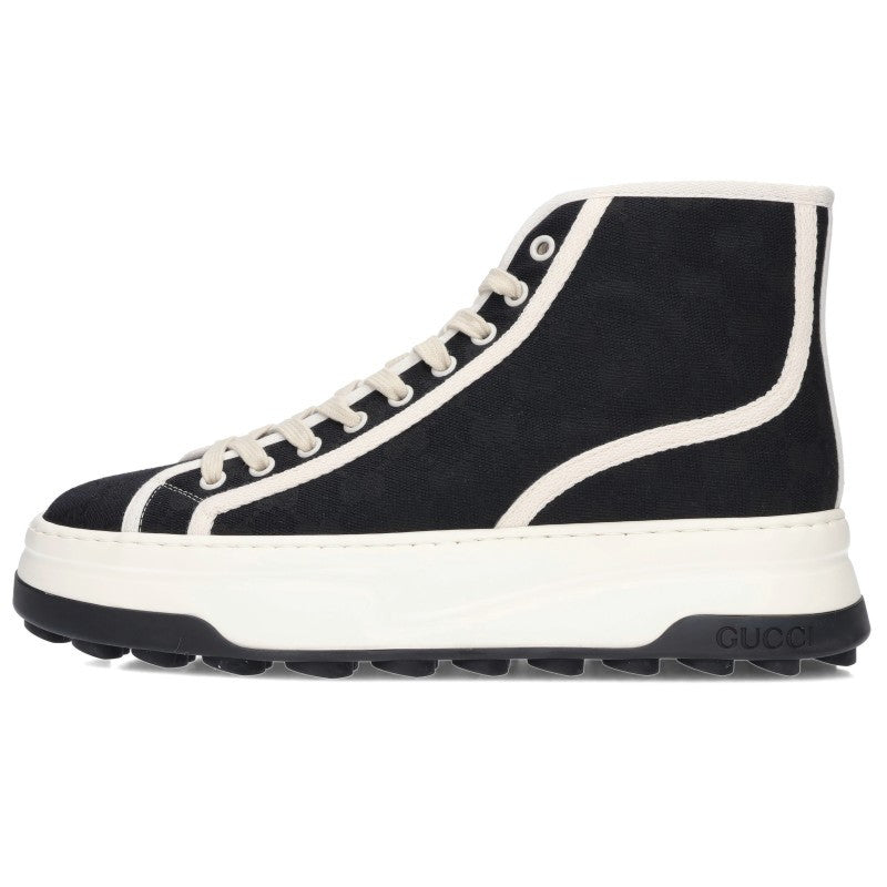 GUCCI GG Canvas High-Top Sneakers Black Size 7