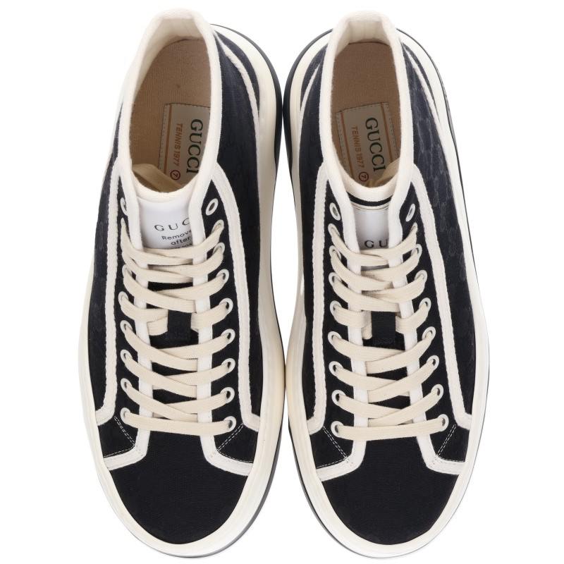 GUCCI GG Canvas High-Top Sneakers Black Size 7