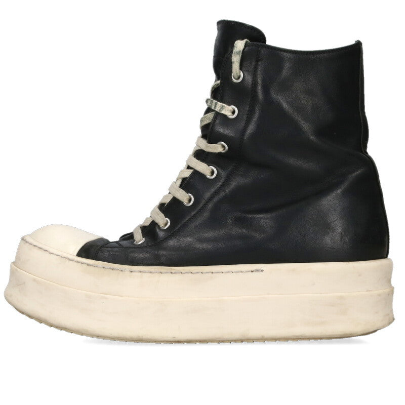 Rick Owens Mega Bumper Leather High-Cut Sneakers Size 9