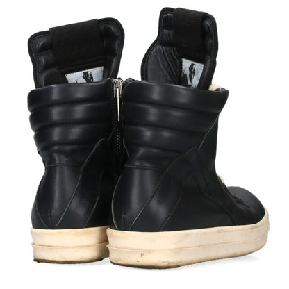 Rick Owens GEOBASKET Leather Hi-Top Blk/Wht Size 6.5