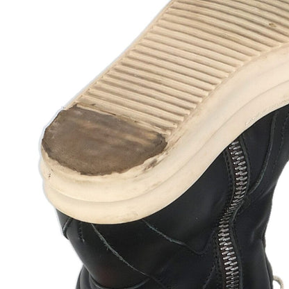 Rick Owens GEOBASKET Leather Hi-Top Blk/Wht Size 6.5