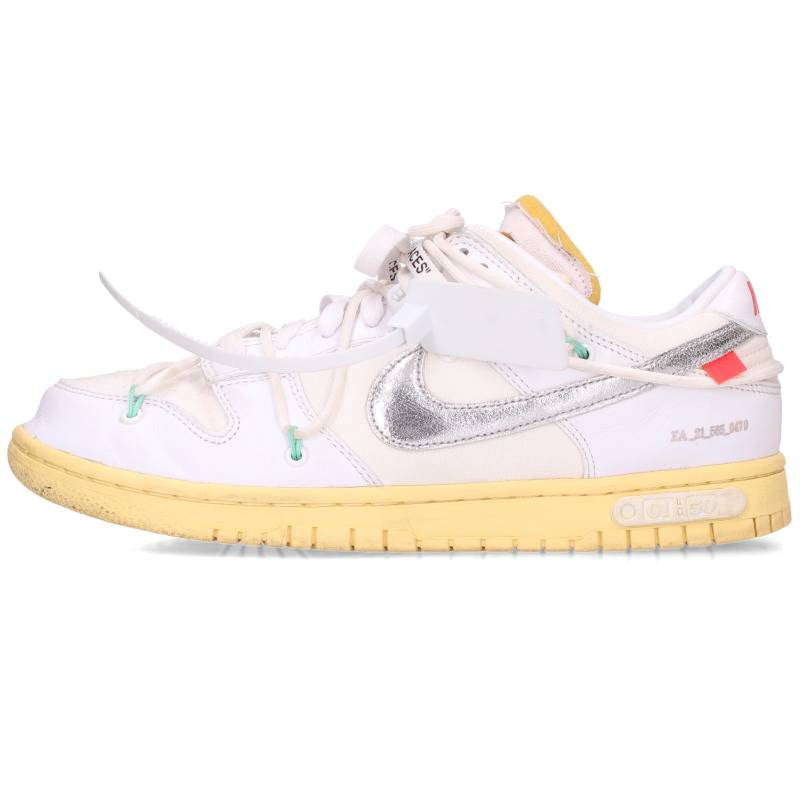 NIKE OFF-WHITE Dunk Low The 50 White Size 8.5