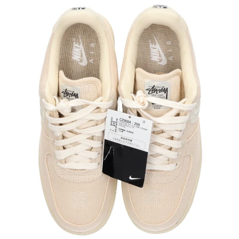 NIKE x STUSSY Air Force 1 Low CZ9084-200 Beige Size 8.5