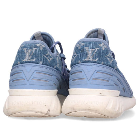 LOUISVUITTON Fast Lane Monogram Denim Sneakers Blue Size 7.5