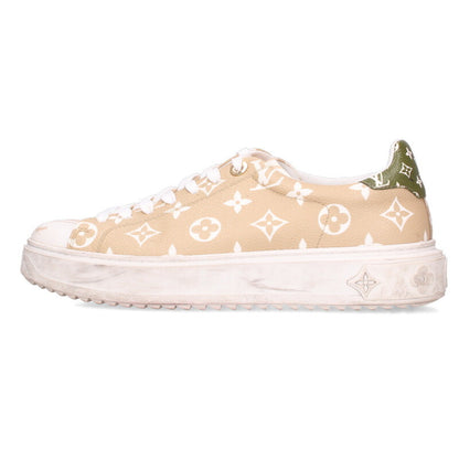 LOUISVUITTON Timeout Line Monogram Sneakers Beige Size 6.5