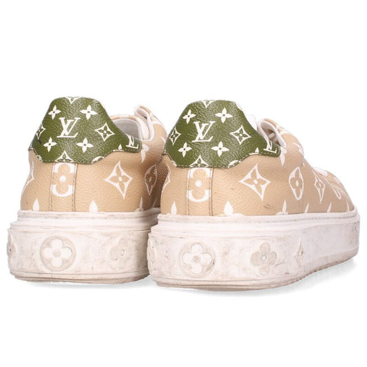 LOUISVUITTON Timeout Line Monogram Sneakers Beige Size 6.5