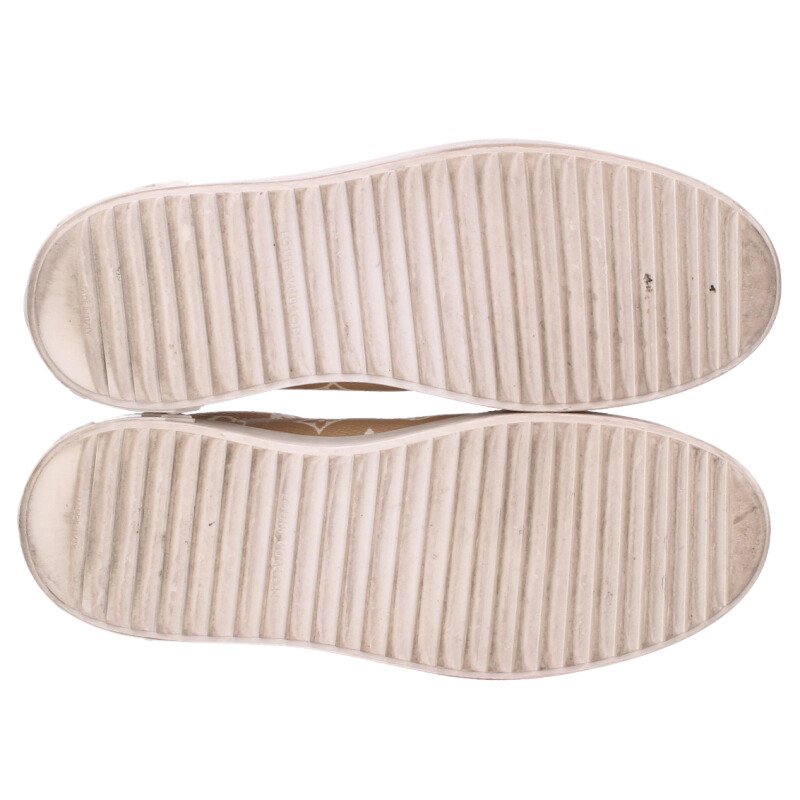 LOUISVUITTON Timeout Line Monogram Sneakers Beige Size 6.5